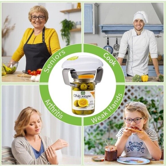 Compact Automatic Jar Opener with Adjustable Jaws - High Torque & Effortless Use - Picture 5 of 6